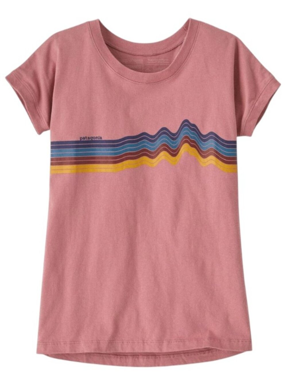 Patagonia Girls' Regenerative Organic Cotton Mountain Graphic Tee, Sz. 10